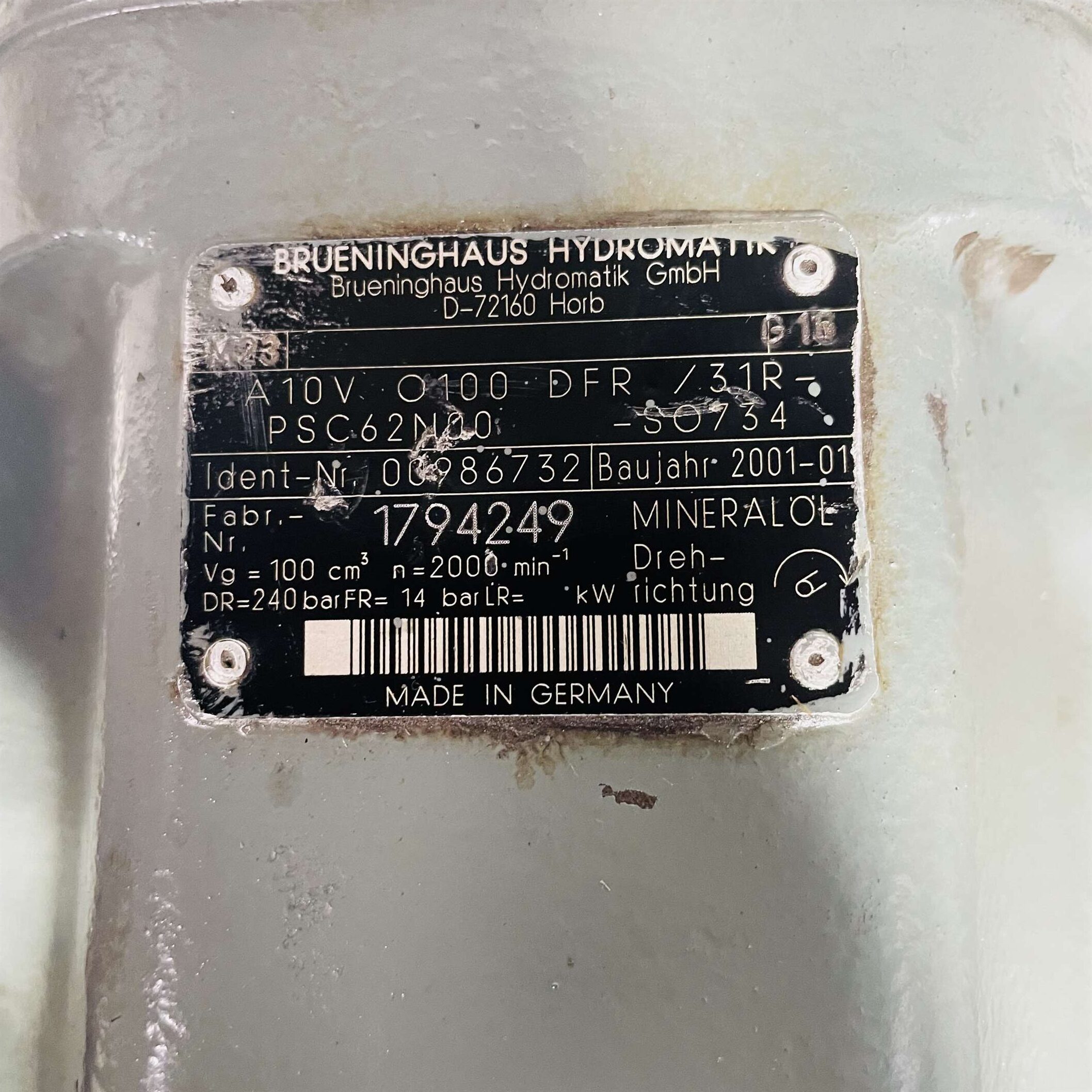 Rexroth A10V0100 DFR 31R PSC62N00 Hydraulic Variable Piston Pump - Image 2