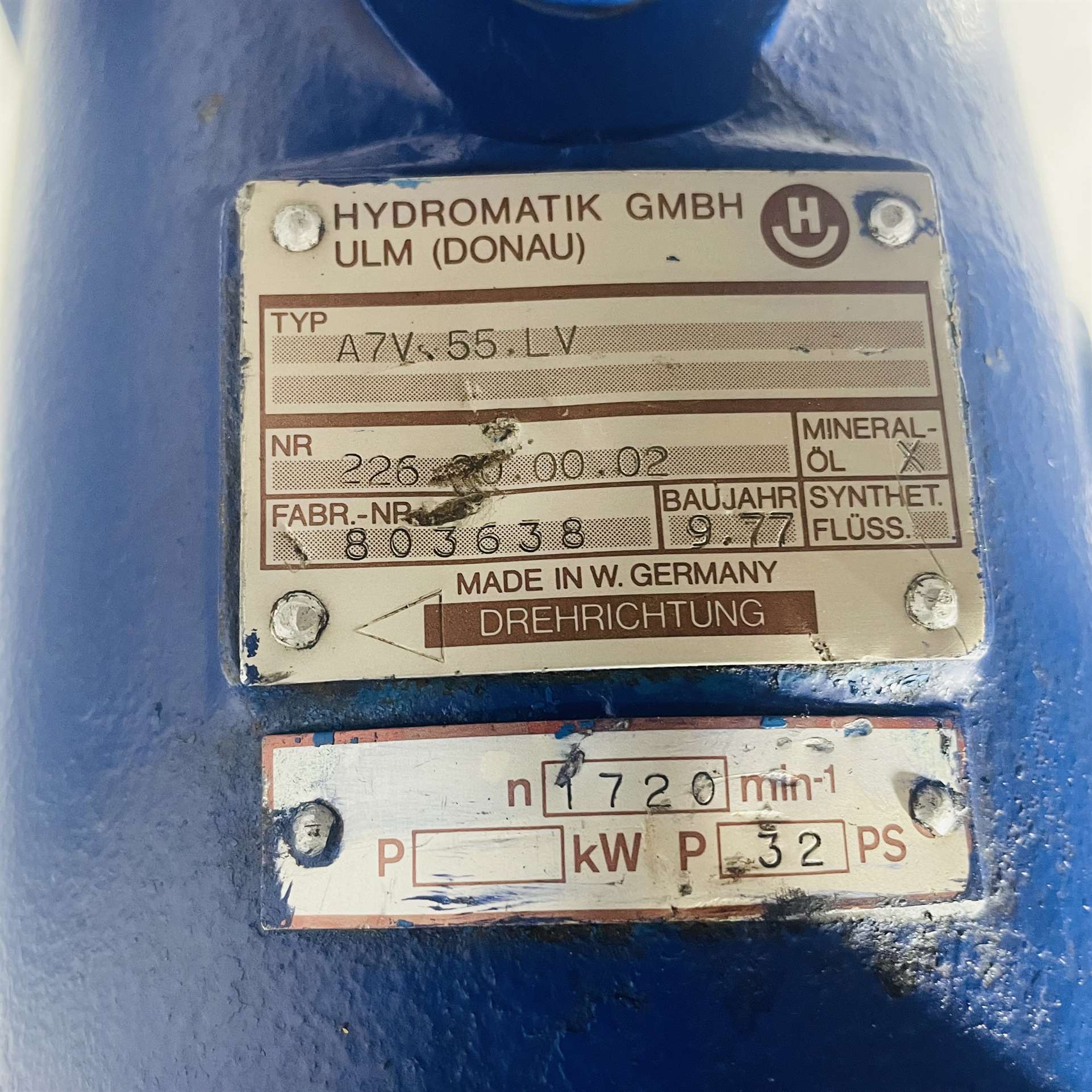 Uchida Hydromatik A7V 55 LV Hydraulic Variable Piston Pump - Image 2