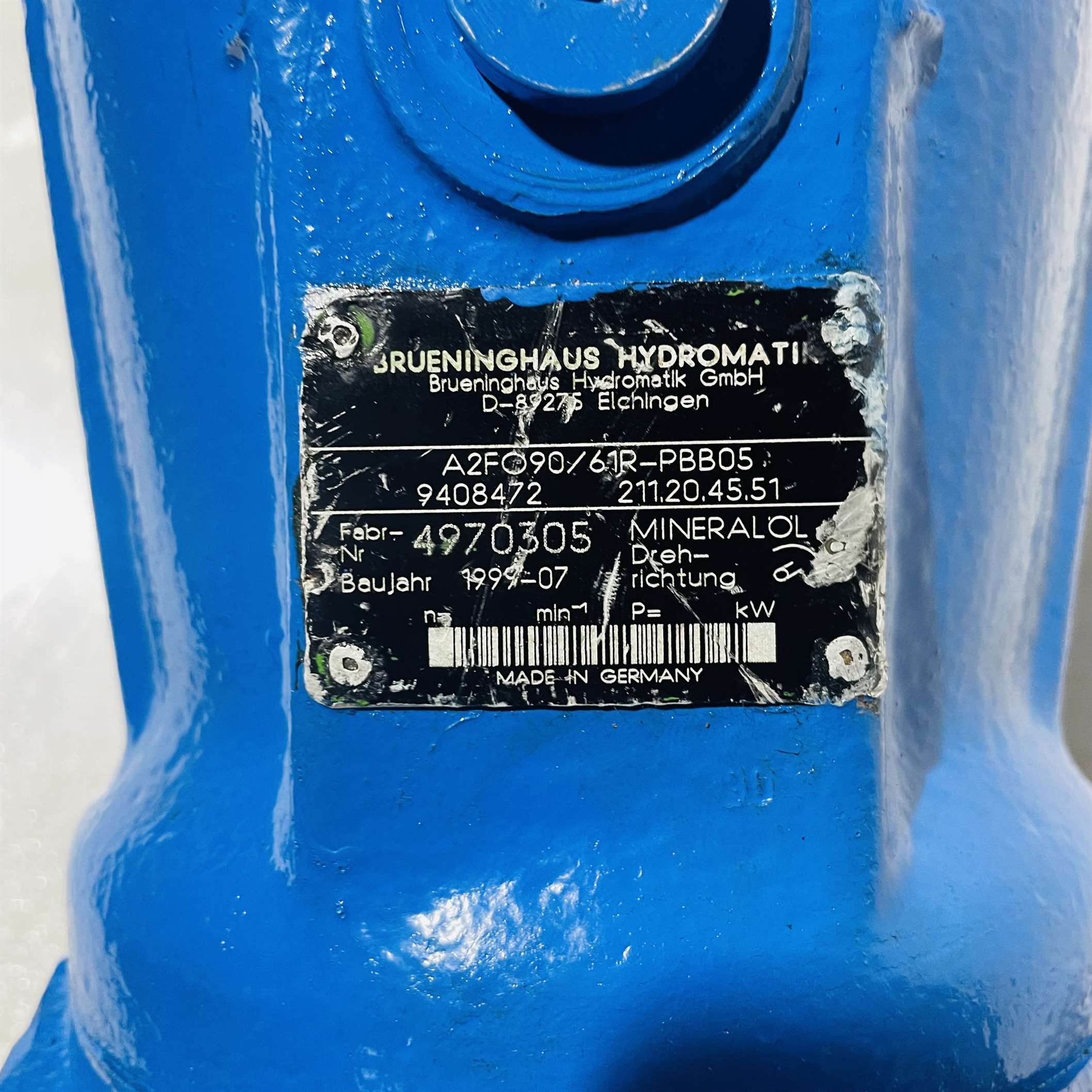 Hydromatik Rexroth A2FO90/61R Hydraulic Bent Axis Piston Pump - Image 2